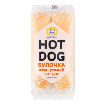 Булочка Французький хот-дог Рома м/у 0.12кг Булочка Французький хот-дог Рома м/у 0.12кг