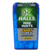 Цукерки без цукру +женьшень М'ятний твіст Mini Mints Halls п/у 12.5г