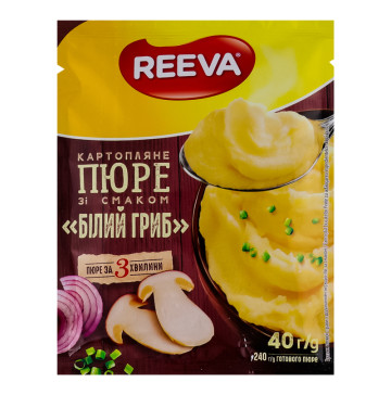Пюре картопляне швидкого приготування Білий гриб Reeva м/у 40г