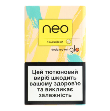 Виріб тютюновмісний для електричного нагрівання з фільтром Neo Yellow Boost 20шт
