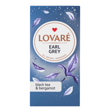 Чай чорний цейлонський байховий дрібний з бергамотом Earl Grey Lovare к/у 24х2г