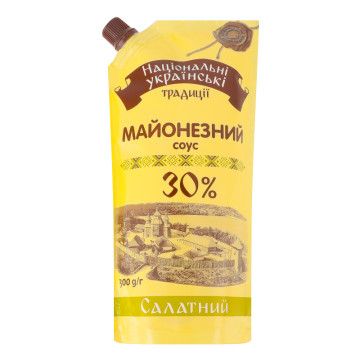 Соус майонезний 30% Салатний Національні українські традиції д/п 300г