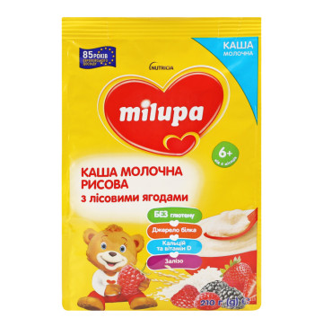 Каша молочна для дітей від 6міс суха рисова з лісовими ягодами Milupa м/у 210г