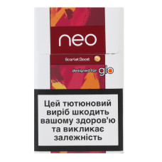Виріб тютюновмісний для електричного нагрівання з фільтром Neo Demi Scarlet boost 20шт Виріб тютюновмісний для електричного нагрівання з фільтром Neo Demi Scarlet boost 20шт