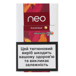 Виріб тютюновмісний для електричного нагрівання з фільтром Neo Demi Scarlet boost 20шт