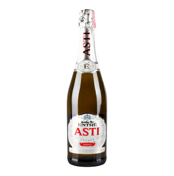 Вино ігристе 0.75л 10-13.5% біле солодке Salute Asti Entre пл