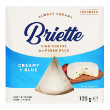 Сир 60% м'який з блакитною пліснявою Creamy&Blue Briette к/у 125г