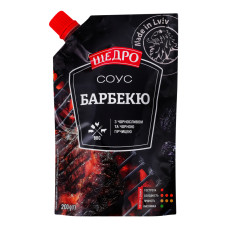 Соус з чорносливом та чорною гірчицею пастеризований Барбекю Щедро д/п 200г Соус з чорносливом та чорною гірчицею пастеризований Барбекю Щедро д/п 200г