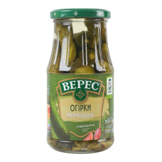Огірки мариновані слабокислі стерилізовані Верес с/б 500г