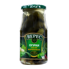 Огурцы острые маринованные Верес с/б 500г