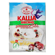 Каша миттєвого приготування Вівсяна з вишнею+чіа Козуб продукт м/у 40г