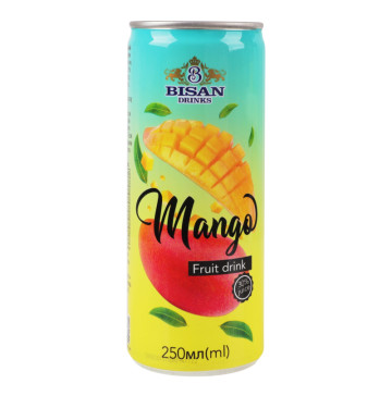 Напій безалкогольний соковий негазований пастеризований Манго Bisan Drinks з/б 250мл