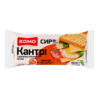Сир 50% напівтвердий брусок Кантрі з ароматом топленого молока Комо м/у 150г