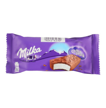 Тістечко бісквітне з молочною начинкою в молочному шоколаді Choco snack Milka м/у 29г