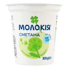 Сметана 15% Молокія ст 300г