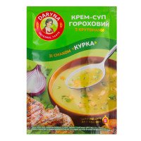 Крем-суп гороховий з крутонами Курка Daryna м/у 18г