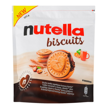 Печиво з начинкою із горіхової пасти та какао Biscuits Nutella д/п 193г