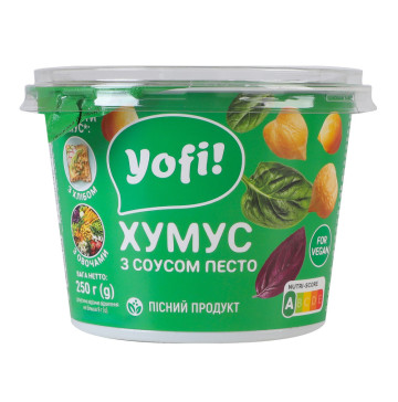 Хумус з соусом песто Yofi! ст 250г