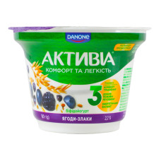Біфідойогурт 2.2% з біфідобактеріями Actiregularis з наповнювачем Ягоди-злаки Активіа ст 180г Біфідойогурт 2.2% з біфідобактеріями Actiregularis з наповнювачем Ягоди-злаки Активіа ст 180г
