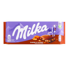 Шоколад Milka арахіс та хрусткі кульки 90г