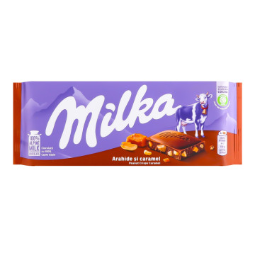 Шоколад Milka арахіс та хрусткі кульки 90г