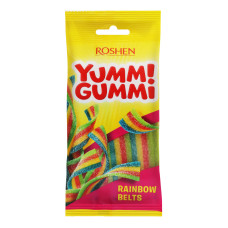 Цук Рошен yummi gummi sour belts 70г Цук Рошен yummi gummi sour belts 70г