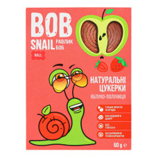Цукерки фруктові натуральні Apple-strawberry Rolls Bob Snail к/у 60г