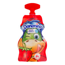 Йогурт 2.1% збагачений кальцієм та вітаміном D полунично-банановий Danonino д/п 70г