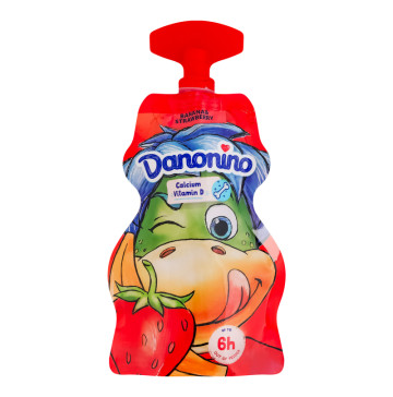 Йогурт 2.1% збагачений кальцієм та вітаміном D полунично-банановий Danonino д/п 70г
