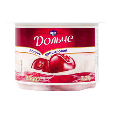 Йогурт 3.2% двошаровий Вишня Дольче ст 115г
