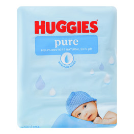 Серветки вологі для дітей Pure Huggies 4х56шт