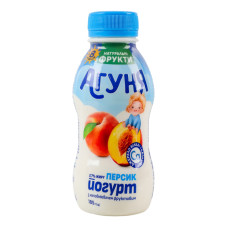 Йогурт 2.7% для дітей від 8міс з наповнювачем фруктовим Персик Агуня п/пл 185г