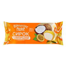 Сирок 26% в кольоровій глазурі з ароматом маракуї з кокосом Волошкове поле м/у 36г