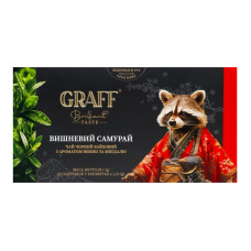 Чай чорний байховий з ароматом вишні та мигдалю Вишневий самурай Graff к/у 20х1.5г