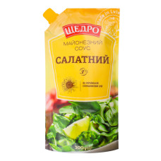 Соус майонезний 30% Салатний Щедро д/п 300г