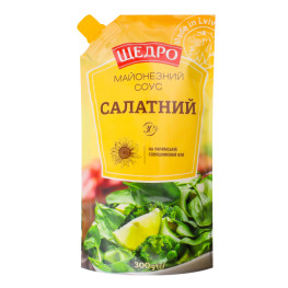 Соус майонезний 30% Салатний Щедро д/п 300г