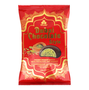 Десерт заморожений з фісташками та кадаїф Dubai chocolate style Mochi Rud м/у 40г