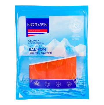 Сьомга нарізка Norven сл/с 1с в/у 70г