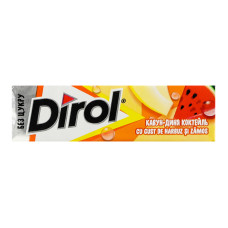 Гумка жувальна без цукру з підсолоджувачами Кавун-диня коктейль Dirol м/у 14г