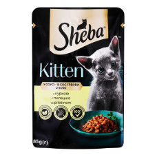 Корм консервований для кошенят З куркою Sheba д/п 85г