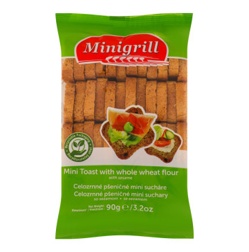 Тости пшеничні з цільного зерна Minigrill Diatosta м/у 90г