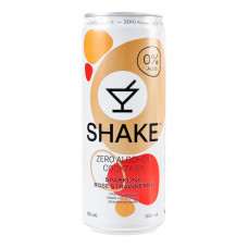 Напій безалкогольний соковмісний сильногазований Sparkling Strawberry Shake ж/б 330мл