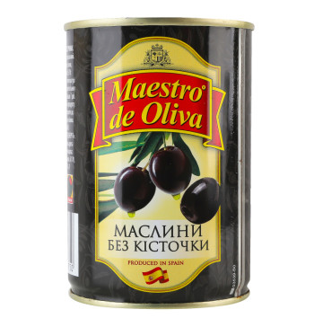 Маслини без кісточки Maestro de Oliva з/б 280г