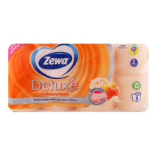 Папір туалетний 3-х шаровий Cashmere Peach Deluxe Zewa 8шт