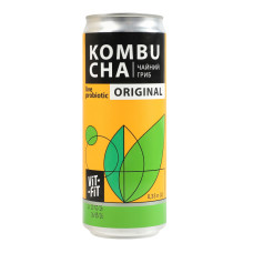 Напій бродіння фільтрований непастеризований з цукром Original Kombucha Vit-Fit з/б 0.33л