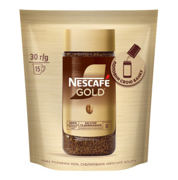 Кава розчинна сублімована Gold Nescafe д/п 30г