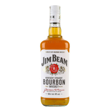 Віскі 1л 40% Bourbon White Jim Beam пл