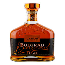 Коньяк 0.5л 40% ординарний 5 зірок VVSOP Bolgrad пл