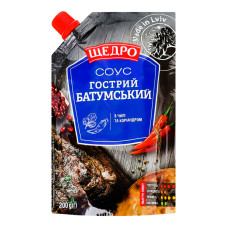 Соус з чилі та коріандром Гострий Батумський Щедро д/п 200г