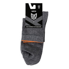 Шкарпетки чоловічі MovementStandard №MS M0211S 51 40-41 сірий меланж Шкарпетки чоловічі MovementStandard №MS M0211S 51 40-41 сірий меланж